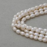 rice freshwater pearls white color