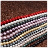 Round shape  shell pearls  beizhu beads  sold by  strands  38-40cm length  many color for choice