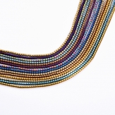 Hematite Gem Stone Beads  round tube  beads sold by strands