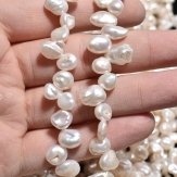 Side drilled 7-8mm  Freshwater Pearl Jewelry Baroque Pearl reborn  pearls DIY beads