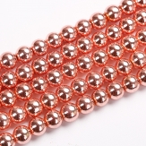 4-10mm  round  rose gold  Color  hematite  beads 15.5