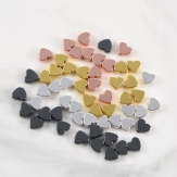 Heart shape   nature Color  hematite  beads 15.5