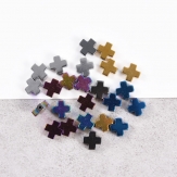 cross   nature Color  hematite  beads 15.5