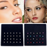 24 pcs  triangle 316 rose rings   nose studs  round  shape  nose rings
