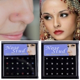 24 pcs   star 316 rose rings   nose studs  round  shape  nose rings
