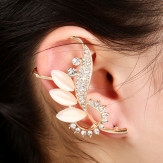 fashion cat eyes stone  flower  earring clips  fashion earrings