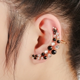 double  rhinestone  hollow    earring punk  earring clips