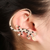 rhinestone  hollow  snake   earring punk  earring clips