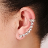 rhinestone  hollow     earring punk  earring clips