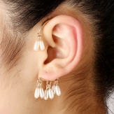 rhinestone chain   hollow  drop     earring punk  earring clips