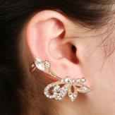 rhinestone butterfly    earring punk  earring clips