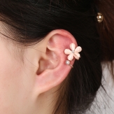 rhinestone flower U shape  hollow     earring punk  earring clips