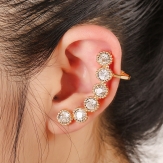 rhinestone   hollow     earring punk  earring clips