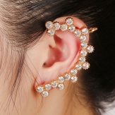big flower rhinestone  earring       earring punk  earring clips