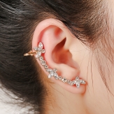 fashion  rhinestone  flower   earring punk  earring clips