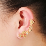 fashion  rhinestone flower     earring punk  earring clips