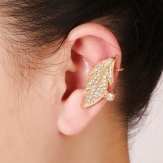 rhinestone leaf   rhinestone  earrings    earring punk  earring clips