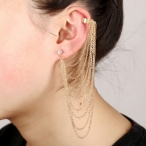 multi chain   earrings    earring punk  earring clips
