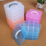 Plastic Bead Container, Rectangle  plastic boxes 18 rooms  16.5*16.5*13cm