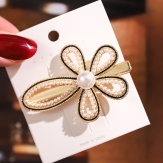 Fashion Diamond flower  Hair Clip Snap Barrette Stick Hairpin Hair Styling Accessories For Women Girls