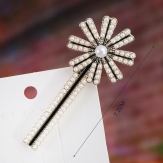 Fashion Diamond flower  Hair Clip Snap Barrette Stick Hairpin Hair Styling Accessories For Women Girls