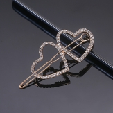Fashion Diamond heart   Hair Clip Snap Barrette Stick Hairpin Hair Styling Accessories For Women Girls