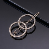 Fashion Diamond  round   Hair Clip Snap Barrette Stick Hairpin Hair Styling Accessories For Women Girls