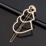 Fashion heart    Hair Clip Snap Barrette Stick Hairpin Hair Styling Accessories For Women Girls