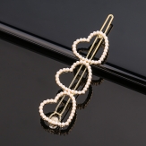 Fashion  heart   Hair Clip Snap Barrette Stick Hairpin Hair Styling Accessories For Women Girls