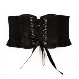 flower side women's very  wide elastic velvet  belt fashion belt