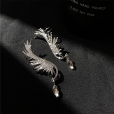 European and American luxury Earrings angel wings Earrings Earbone clip