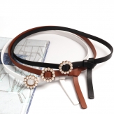 women's   PU leather  thin   belt   fashion belt