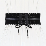 women's  black  dress elastic  belt  pu leather  belt   fashion belt