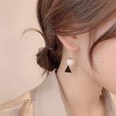 Needle EarringsPearl long earrings Korean simple temperament geometric Earrings