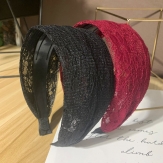 Cloth   wide lace  Hair Band wide  knot handmade Solid PC