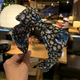 Cloth  flower braid  Hair Band wide  knot handmade Solid PC