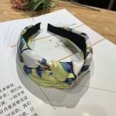 Cloth  flower   Hair Band wide  knot handmade Solid PC