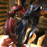 Cloth organza   braid  Hair Band wide bow  knot handmade Solid PC