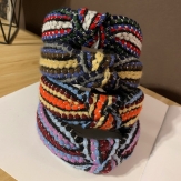 Cloth  knit wool  braid  Hair Band wide bow  knot handmade Solid PC