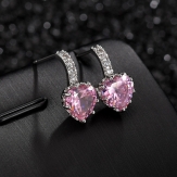 Love zircon inlaid earrings with hollow multi-layer Earrings