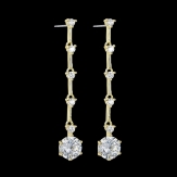 Fashion Earrings girl cool style long style earrings 3A zircon inlaid with pure silver earpin