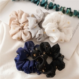 handmade star  elaistc Hair Scrunchies, Cloth, Bowknot, printing, flower  & for woman
