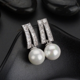 Pearl Zircon Earrings