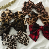 handmade Leopard elaistc Hair Scrunchies, Cloth, Bowknot, printing, flower  & for woman