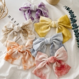handmade elaistc Hair Scrunchies, Cloth, Bowknot, printing, flower  & for woman