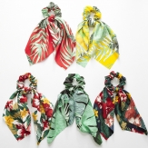 handmade flower  elaistc Hair Scrunchies, Cloth, Bowknot, printing, flower  & for woman
