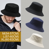 Solid color large size sunshade hat spring summer fisherman hat men's and women's large brim basin hat