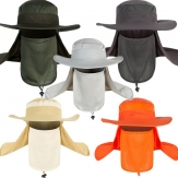 Detachable fishing hat outdoor jungle hat windbreak sun protection fisherman's hat mountaineering hat nylon hat