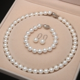 shell pearl necklace sold by sets